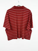 Polo Ralph Lauren rossa a righe cropped - M/L