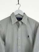 Camicia Ralph Lauren bianca nera a quadretti - M
