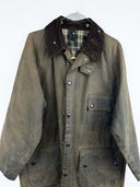 Barbour Solway Zipper verde anni 80 con cintura - M/L