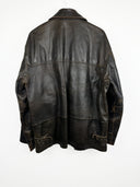 Giacca in pelle marrone 70s (26g01) - XL