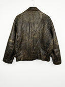 Giacca in pelle invecchiata marrone aviator (26g143) - M/L