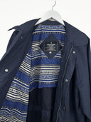 Giacca lunga blu Trussardi in lino (26g370) - XL