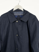 Giacca lunga blu Trussardi in lino (26g370) - XL