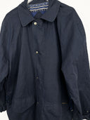 Giacca lunga blu Trussardi in lino (26g370) - XL
