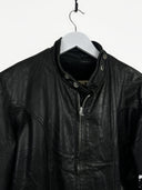 Giacca in pelle Schott nera imbottita (26g386) - m/l