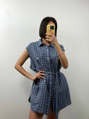 Abito Ralph Lauren blu a quadretti (26v03) - tg unica