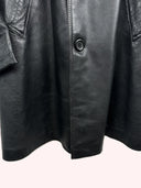 Trench in pelle nero 90s (26c13) - M