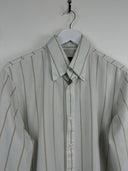 Camicia Armani bianca beige a righe (26ca129) - XL