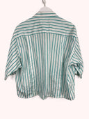 Camicia Marlboro bianca a righe cropped (26ca185) - M/L