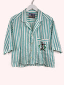 Camicia Marlboro bianca a righe cropped (26ca185) - M/L
