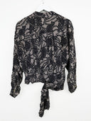 Blusa Marella grigia floreale misto seta (26ca153) - 46