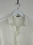Camicia Gianni Versace bianca in lino 80s (26ca169) - L
