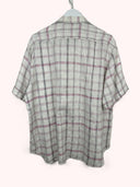 Camicia Valentino bianca viola a quadri (26ca175) - L