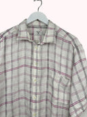 Camicia Valentino bianca viola a quadri (26ca175) - L