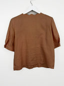 Camicia blusa Valentino arancione in lino donna (26ca177) - 48