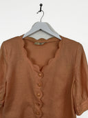 Camicia blusa Valentino arancione in lino donna (26ca177) - 48