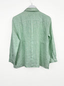Camicia Max Mara verde a righe in lino donna (26ca179) - 46