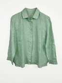 Camicia Max Mara verde a righe in lino donna (26ca179) - 46