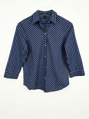 Camicia Ralph Lauren blu a righe donna manica 3/4 (26ca180) - S