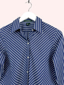 Camicia Ralph Lauren blu a righe donna manica 3/4 (26ca180) - S