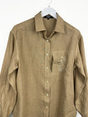 Camicia Iceberg cammello in lino donna oversize (26ca164) - 44