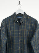 Camicia Ralph Lauren verde blu a quadri (26ca37) - L