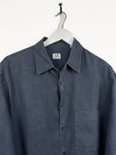 Camicia Cp Company blu ottanio 100% lino (26ca77) - L