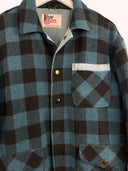 Giacca Roy Roger's blu a scacchi in lana (26g08) - M/L