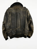 Bomber in pelle Alan Gordon marrone con pelo (26g11) - M