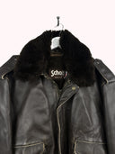 Giacca bomber in pelle Schott marrone 90s (26g142) - M