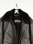 Giacca bomber in pelle Schott marrone 90s (26g142) - M