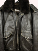 Giacca bomber in pelle Schott marrone 90s (26g142) - M