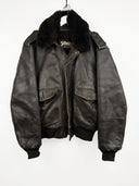 Giacca bomber in pelle Schott marrone 90s (26g142) - M