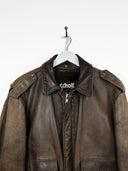 Bomber in pelle Schott marrone chiaro (26g153) - M