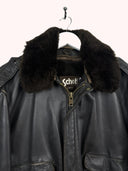 Giacca bomber Schott marrone con pelo 44 (26g176) - M
