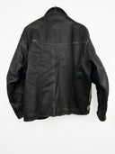 Giacca in pelle marrone beige biker USA 80s (26g177) - L