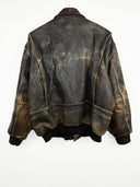 Giacca in pelle bomber  Bomb Boogie marrone 90s (26g178) - M/L