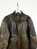 Giacca in pelle bomber  Bomb Boogie marrone 90s (26g178) - M/L
