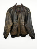 Giacca in pelle bomber  Bomb Boogie marrone 90s (26g178) - M/L