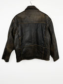 Giacca aviator marrone in pelle invecchiata (26g184) - M