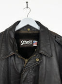 Giacca bomber in pelle Schott marrone (26g187) - XL