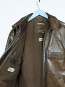 Giacca in pelle di bufalo Stewart marrone (26g195) - XL