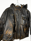 Giacca in pelle Alan Gordon marrone fireman (26g196) - M