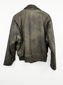 Giacca bomber marrone in pelle 80s USA (26g208) - M