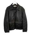 Giacca in pelle marrone scuro aviator El Campero 90s (26g209) - L