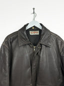 Giacca in pelle marrone scuro aviator El Campero 90s (26g209) - L