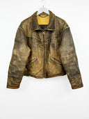 Giacca in pelle invecchiata aviator (26g218) - M