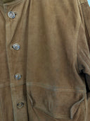 Giacca in pelle scamosciata marrone (26g221) - M
