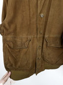 Giacca in pelle scamosciata marrone (26g221) - M
