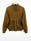 Giacca in pelle scamosciata marrone (26g222) - M